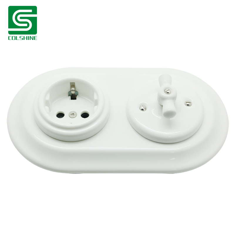 Vintage Ceramic Wall Switches and Sockets